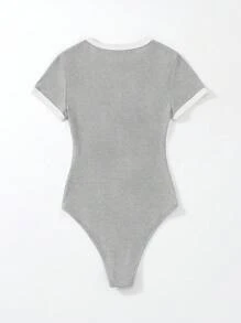 SHEIN Unity Body minimalista casual para uso diario - Gris Claro - Ver 2