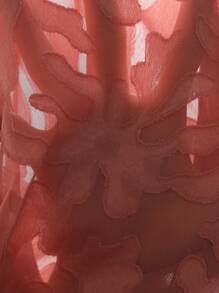 SHEIN Privé 不带胸罩的纽扣透明衬衫优雅商务休闲女士纽扣衬衫女士 - 藕粉色 - 查看 8