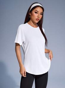 Easithlete 网眼拼布和拼接运动上衣，透气面料，适合春夏季