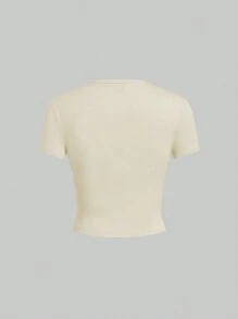 SHEIN EZwear 5 件装基本款纯色修身背心和 T 恤 - 彩色 - 查看 7