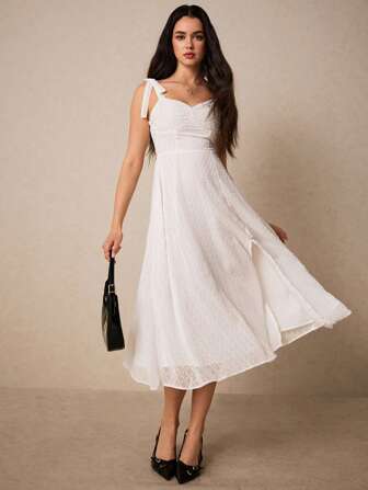 Poéselle Vestido de tirantes sin mangas de unicolor, vestido casual de tirantes de unicolor, vestido de otoño, vestido de mujer, vestido estilo "preppy"