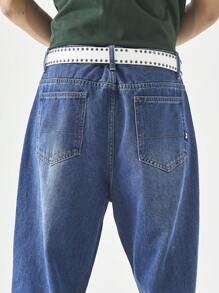 Chillumni Men's Casual Simple Style Denim Jeans, Everyday Wear - Medium Wash - View 7