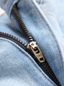 Manfinity LEGND Men's Pockets & Ripped Skinny Casual Versatile Jeans - Light Wash - View 3