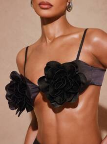 Hauture Sexy 3D Floral Applique Bralette Camisole