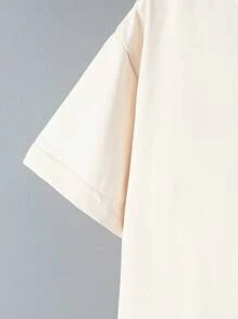 SHEIN Tween Boy Casual Simple Round Neck Short Sleeve T-Shirt, School, Campus, College - Multicolor - View 6