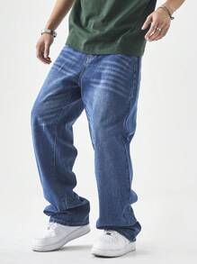 Chillumni Men's Casual Simple Style Denim Jeans, Everyday Wear - Medium Wash - View 5