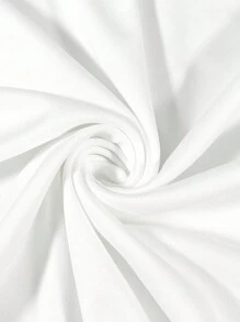 SHEIN 女士圆领短袖蝴蝶结印花休闲 T 恤 - 白色 - 查看 5