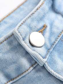 Manfinity LEGND Men's Pockets & Ripped Skinny Casual Versatile Jeans - Light Wash - View 6