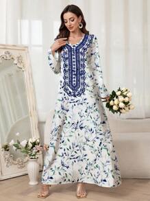 Al Najma Robe casual de style arabe pour femmes, mode minimaliste pour le port quotidien, modeste