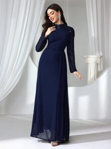 Coutiva Premium Sequined Patchwork Evening Gown, Wedding Guest Dress, Elegant Luxury VIP Party Dress Music Festival Spring/Summer, Formal Dress