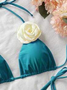 SHEIN Swim Conjunto de bikini de dos piezas para uso casual y diario