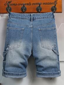 Manfinity Roughcore 男士休闲多口袋百搭牛仔短裤