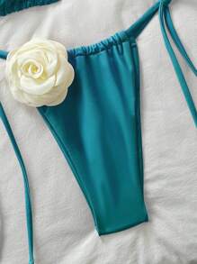 SHEIN Swim Conjunto de bikini de dos piezas para uso casual y diario