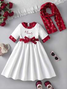 SHEIN Young Girl Elegant Casual Ditsy Floral Patchwork Sleeveless Dress, Suitable For Daily Wear And Festivals, Summer New Arrival - White - View 1