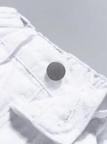 Young Boy Stylish Ripped White Skinny Fit Denim Jeans