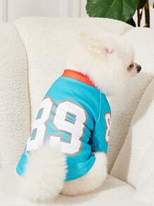 PETSIN 1 pieza Camiseta con estampado numérico elegante para perros/gatos, apta tanto para perros como para gatos