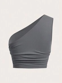 SHEIN EZwear Bộ đồ ngoài trời nhiều mảnh màu xám đậm, thời trang đơn giản, mặc thường ngày - Màu xám đen - Xem 11