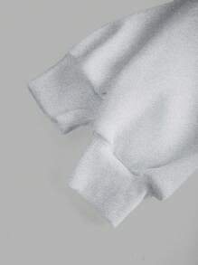 Set de 2 piezas de niña preadolescente: sudadera holgada informal y mallas con forro térmico talla grande grueso