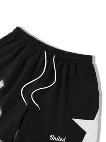 Manfinity EMRG Men's Weird Horror Pattern Short Sleeve Shirt And Shorts Set Men 2 Pieces Short Sets - Multicolor - View 4