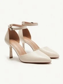 CUCCOO CHICEST Women's Fashion Elegant Apricot Ankle Strap High Heel Pumps, Suitable For New Year, Valentine's Day, Bride, Banquet, Wedding, Date, Holiday, Party Spring Shoes Spring Break Easter Prom Heels