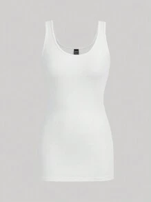 SHEIN Essnce 3pcs Women Long Knitted Camisole, White Grey Black Everyday Summer Casual - Grey - View 5