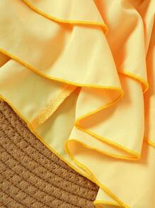 Baby Girl Cute Contrast Color Ruffle Bow Dress