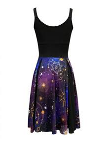 INAWLY Women Standard Sized Holiday 2 Pieces Set Contrast Color Dress Fall Cloth For Women - Black - View 3