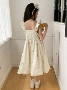DAZY Mädchen Tween Tüll Prinzessin Kleid, Spaghettiträger Party Kleid, Sommer, Schulanfang Kleidung