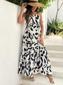 SHEIN Maternity Allover Print Cami Dress, Spring/Summer Dress - Multicolor - View 1