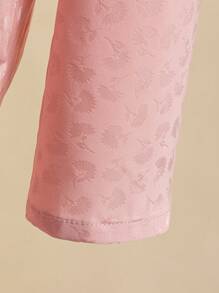 2pcs/Set Boy Button Up Long Sleeve Top And Pants Two-Piece Outfit - White - View 5