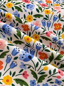 SHEIN 青少年女孩夏季/春季海滩、假日/连体泳衣，带花卉印花，非常适合度假