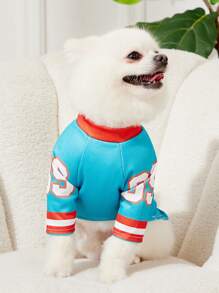 PETSIN 1 pieza Camiseta con estampado numérico elegante para perros/gatos, apta tanto para perros como para gatos
