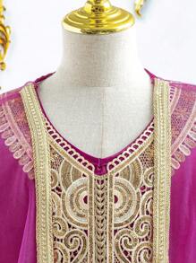 Conjunto informal de 2 piezas de malla para niñas preadolescentes, elegante para uso diario - Multicolor - Ver 7