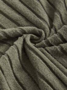 SHEIN 3 piezas Camiseta de punto acanalado de cuello redondo para maternidad de manga larga - Multicolor - Ver 5