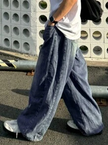 DAZY 男士休闲水洗宽松高腰牛仔裤