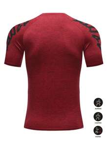 Manfinity Sport Corelite New Men's Casual Sports Fitness T-Shirt, Stretch, Quick-Drying, Breathable And Compressive Top, Suitable For Fitness And Sports Activities.