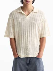 Men's Casual Solid Color Short Sleeve Knit Top