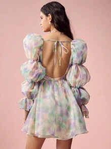 Enchnt 女士日常休闲简约时尚连衣裙 - 薄荷綠 - 查看 2