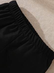 SHEIN 2 件女婴蝴蝶装饰背心和裤子套装