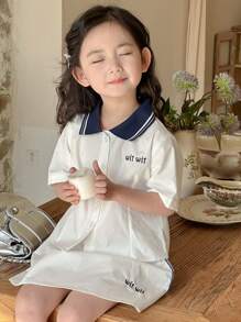 DAZY 2pcs/Set Young Girls Autumn Outfits - White - View 6