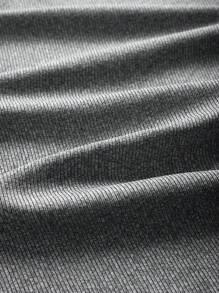 Gym Rark Camiseta deportiva de manga larga con cuello redondo y estampado de letras para hombre - Gris - Ver 4