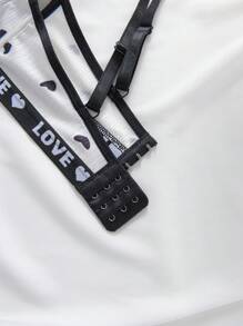 3pcs/Set Heart Striped Wireless Bras, Minimalist Fashion Casual Daily Wear - Multicolor - View 5