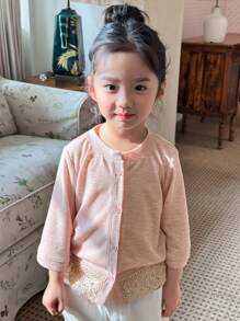 DAZY Girl (Small) Front Button Long Sleeve Casual Jacket, Daily Wear - Pink - View 4