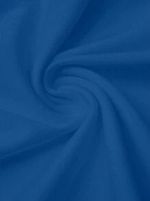 Chiquease Atasan Wanita Kasual Warna Polos Model Wrap Pas Badan Model Crop, Biru - Royal Blue - View 3