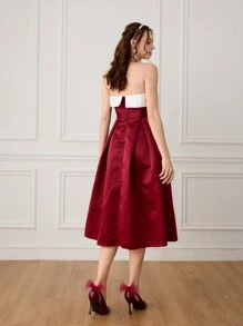 CUCCOO HITCHD 女士尖头高跟鞋时尚优雅网眼蝴蝶装饰红色婚礼派对高跟鞋，春季休闲办公穿着女士别致美学经典风格新娘鞋 - 酒紅色 - 查看 9