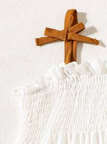 Young Girl' Cute Animal Print Strap Sleeveless Dress, Spring/Summer