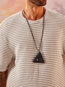 EASEVO 大码男士宽松休闲针织圆领短袖T恤，夏季 - 彩色 - 查看 6