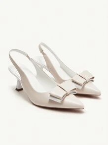 CUCCOO CHICEST Eleganti tacchi alti decorati con fiocco color albicocca, scarpe da donna per Capodanno, San Valentino, spose, feste di matrimonio, appuntamenti, vacanze, feste
