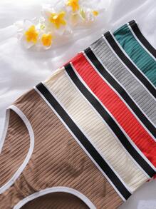 5pcs/Set Soft Cotton Underwear Set For Teen Girls - Multicolor - View 3