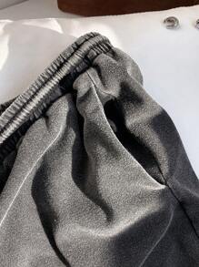 Comfortcana Ropa de mujer de talla grande estilo años 90, shorts de punto vintage con lavado ácido y aspecto desgastado con bolsillos, ropa estilo grunge, ropa urbana, ropa de primavera y verano, atuendo para estudiantes universitarios